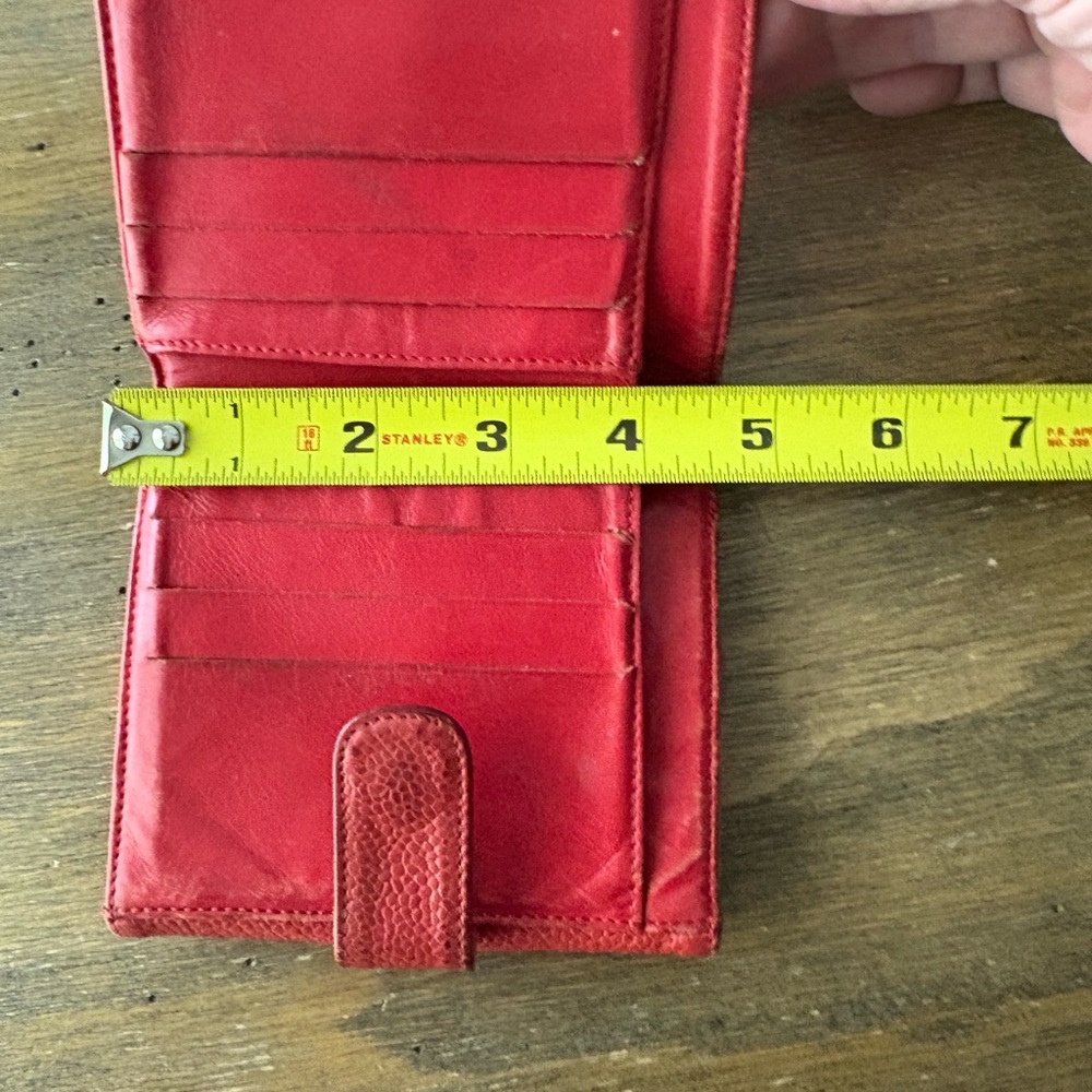 VINTAGE CHANEL WALLET Red Italy - Picture 12 of 17